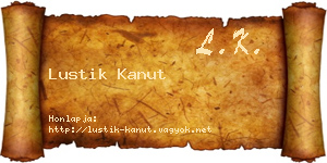 Lustik Kanut névjegykártya